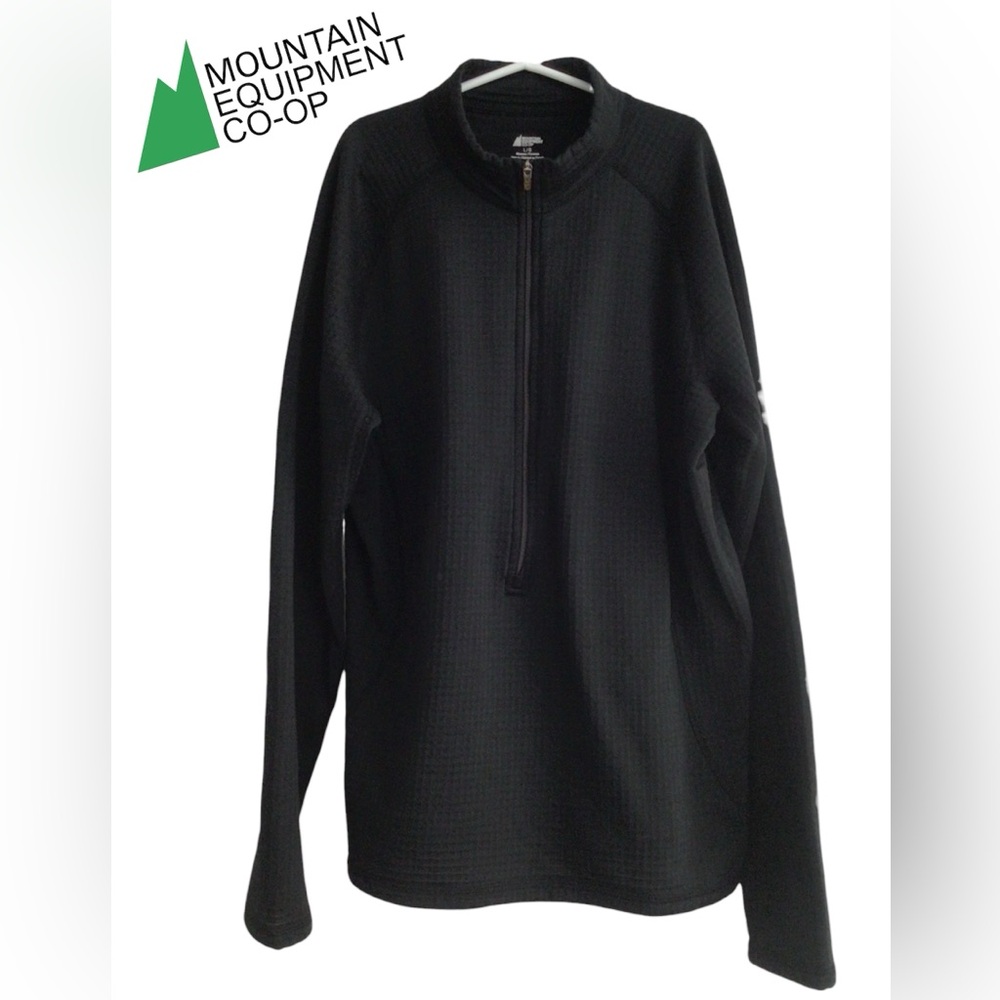 🧡Mountain Equipment Co-op Men's Black Zip-Up Sweater